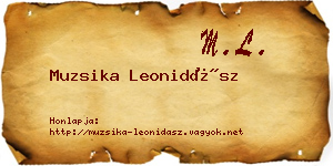 Muzsika Leonidász névjegykártya